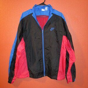 Nike Sports Men X Large Red Black Blue Full Zip Long Sleeve Windbreaker Jacket
